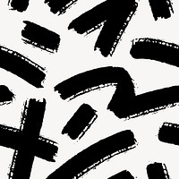 Black brush strokes seamless pattern background vector