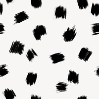 Brush strokes seamless pattern background, black design psd