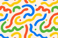 Brush strokes pattern background, colorful Memphis design