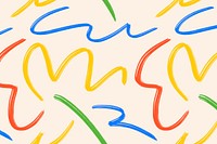 Abstract colorful brush pattern background, Memphis design