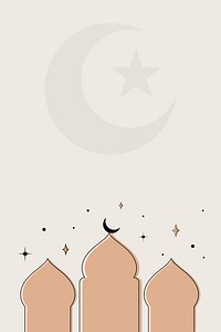 Ramadan background, aesthetic beige design