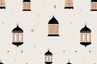 Ramadan social media banner, aesthetic earth brown pattern design psd