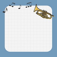 Jazz frame background, music doodle design psd