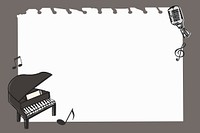 Piano doodle frame background, classical music