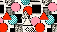 Memphis pattern HD wallpaper, aesthetic colorful design