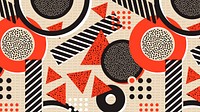 Memphis pattern desktop wallpaper, colorful doodle design