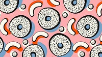 Memphis pattern desktop wallpaper, colorful doodle design