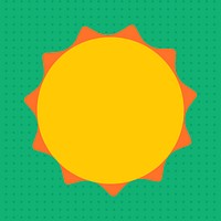 Sun shape clipart, funky graphic vector