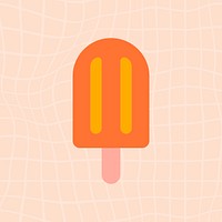 Popsicle ice cream, cute food illustration