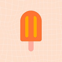 Popsicle ice cream sticker, cute food graphic psd