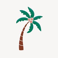 Coconut tree illustration, botanical design