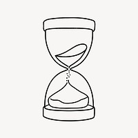 Hourglass drawing clipart, measuring time illustration