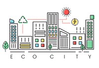 Illustration of a sustainable city