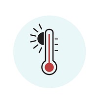 Flat illustration of a thermometer