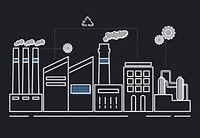 Illustration of an industrial city