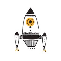 Spaceship doodle style