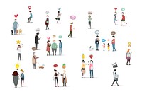 Collection of character illustration of people&#39;s activities