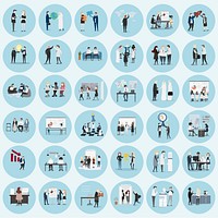 Vector collection of business people