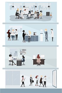 Vector collection of business people