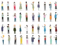 Vector set of illustrated people