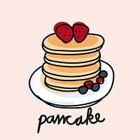Illustration drawing style of pancake