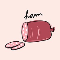 Illustration of ham vector