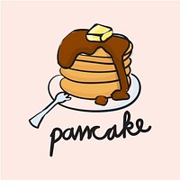 Illustration drawing style of pancake