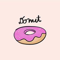 Illustration drawing style of donut