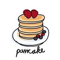 Illustration drawing style of pancake