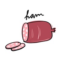 Illustration of ham vector