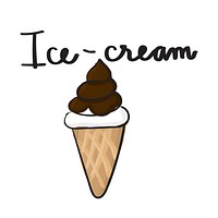 Illustration drawing style of ice cream