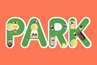 Vector of summer feel design with the word Park