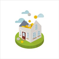 Illustration of savings for a house icon