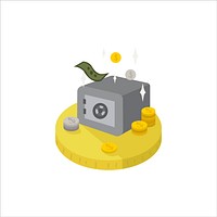 Illustration of a money vault icon