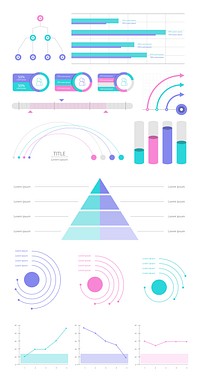 Set elements of infographic