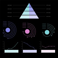 Set of business graphs and charts