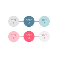Numbered steps business infographic vector