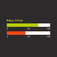 Poll bar infographic chart vector
