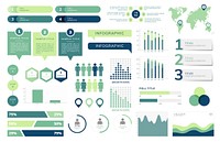 Set of business infograph vectors