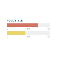 Poll bar infographic chart vector
