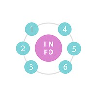 Numbered information chart element vector