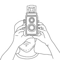 Vector of analog film camera