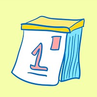 Illustration of calendar vector icon