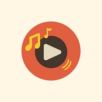 Illustration of music application icon 