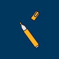 Vector of stationery doodle style