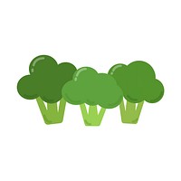 Healthy green broccoli graphic illustration