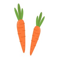 Healthy orange carrots graphic illustration