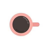 Pink coffee cup graphic illustration