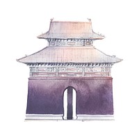 Ming tombs in China vector