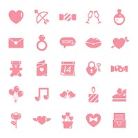 Collection of Valentines day icons